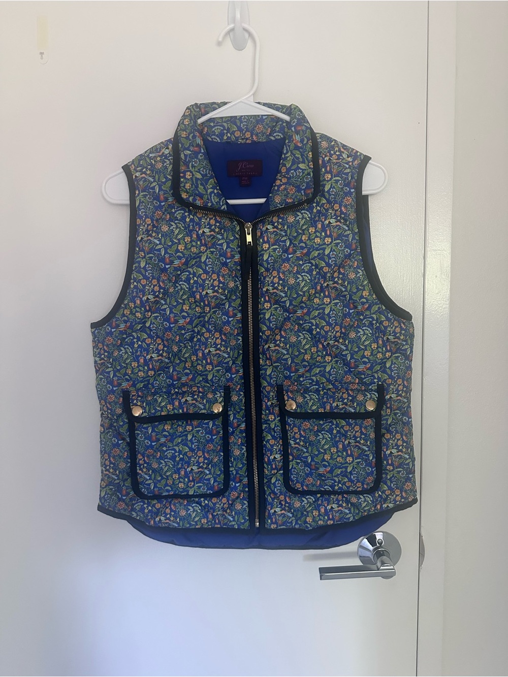 J.Crew Liberty Fabric Floral Down Puffer Vest Women’s Size M